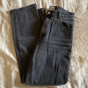 Rollas Original High Rise Straight Jeans - Black